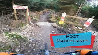 Root Manoeuvres  Bike Park Wales  Best trail at the park [upl. by Ymma]