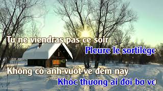 Tombe La Neige Tuyết Rơi  Karaoke  Tone  MasculinNam [upl. by Imiaj704]