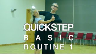 How to Dance Quickstep  Basic Routine 1 [upl. by Pirozzo]