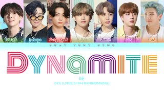 BTS Dynamite Color Coded Lyrics가사 HanRomEng [upl. by Aiyn]