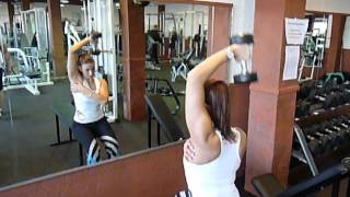 Exercice de musculation des triceps  Extensions verticales avec haltère [upl. by Wanfried161]