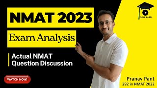 NMAT 2023 Exam Analysis  Pattern Difficulty Cutoff and Questions  First Review  MBA Karo [upl. by Silden838]