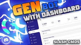 Discord Gen Bot 2023 With Dashboard amp Slash Commands  How To Make Gen Free 2023 [upl. by Giustina2]