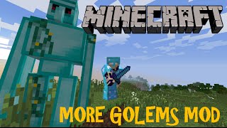 EXTRA GOLEMS MOD Minecraft 1710 18 y 189 Review en español 2016 [upl. by Livvi]