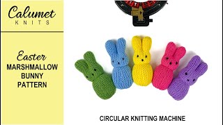 Easter Marshmallow Bunny Pattern for Circular Knitting Machines [upl. by Modla]