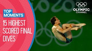 Mens 15 highest scored Final Dives at Rio 2016  Top Moments [upl. by Nirik]