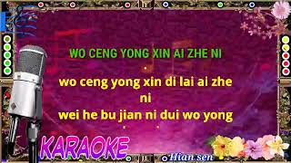 Wo ceng yong xin ai zhe ni  female  karaoke no vokal cover to lyrics pinyin [upl. by Neelat]