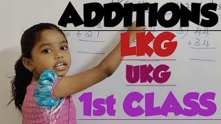 ADDITIONS FOR LKG UKG FIRST CLASS lkg ukg 1stgrade addition kids [upl. by Neneek657]