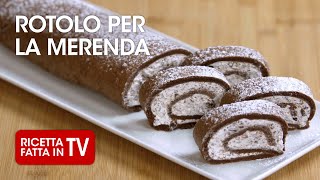 ROTOLO DOLCE CIOCCOLATO E NOCCIOLE di Benedetta Rossi  Ricetta TV Fatto in Casa per Voi [upl. by Abita764]