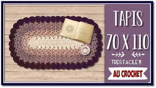 Comment faire un tapis ou un grand napperon au crochet tuto debutante [upl. by Whetstone]