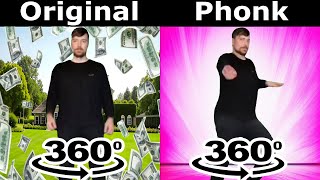 Mr Beast Rizz Original vs Phonk 360º [upl. by Laetitia]