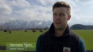 Bayerns beste Bioprodukte Demeter Frische BioAlpenmilch der Molkerei Berchtesgadener Land [upl. by Ydisac662]