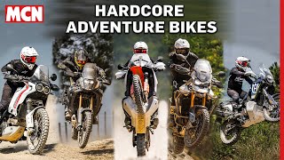 Finding 2023s toughest adventure bike  Ducati v KTM v Yamaha v Triumph v Husqvarna onoffroad MCN [upl. by Nnaear]