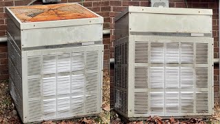 EXTREMELY Frozen Vintage General Electric Heat Pump [upl. by Mallen]