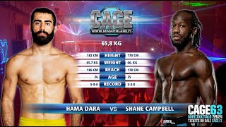 CAGE 62 Dara vs Campbell Complete MMA Fight [upl. by Adnirim]