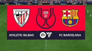 FC 24  Puchar Króla  20232024  14  Athletic Bilbao  FC Barcelona [upl. by Ydniw691]