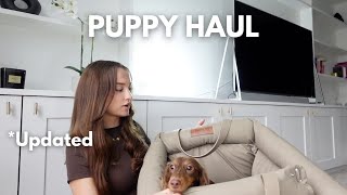 PUPPY HAUL ESSENTIALS  Everything I bought for my miniature dachshund🎀 [upl. by Ailima]