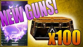 Searching for the MP40 and M1911 NEW GUNS Advanced Warfare 100x Supply Drop Opening Gameplay [upl. by Fantasia399]