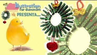 Tutorial Natale DIY come fare una Ghirlanda Natalizia con MOLLETTE riciclo creativo [upl. by Nrek]