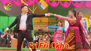 bodo group dance fri fri okha bodo song harisinga Ambagao uppl meet 2023 [upl. by Weide]