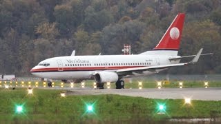 Great Visual Approach Meridiana Boeing 737700 Landing amp TakeOff SSC Napoli [upl. by Genisia972]