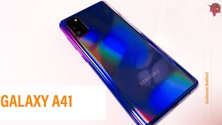 Samsung Galaxy A41 unboxing  camera amp speed test 2020 [upl. by Tupler]