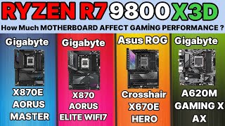 9800X3D X879E AORUS Master VS X670E HERO VS A620M GAMİNG X AX HOW MUCH MOTHERBOARD affects gaming [upl. by September]