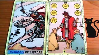 Combinaciones tarot con el CABALLO de ESPADAS  ARCANOS MENORES DE OROS Por TARA [upl. by Neneek800]