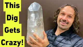 Giant Clear Quartz Crystals Found in Arkansas [upl. by Namref599]