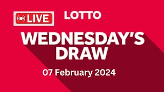 The National Lottery Lotto draw live results from Wednesday tonight 07 February 2024  lotto live [upl. by Halden465]