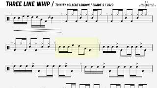 Three Line Whip  Trinity Drums 2020 Grade 3 [upl. by Ronnholm344]