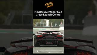 Novitec Aventador SVJ crazy Launch Control racing race lamborghini [upl. by Enialehs]