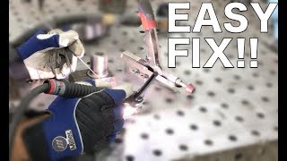 Cracked Air Blow Gun Repair  Cast Aluminum Tig Welding [upl. by Launcelot]