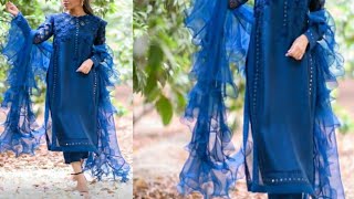 Ruffle Dupatta Designing At HomeDupatta Design Ideas [upl. by Nahshunn]