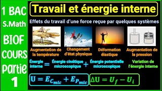 Partie 1 Travail et énergie interne   Cours 5  1BACBIOF [upl. by Cecilio]