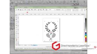 Laserstyle：レーザー用彫刻ソフト「レーザースタイル」と「Corel Draw™」同時操作 [upl. by Hailahk]