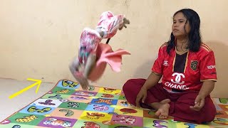 Little Monkey Jason Backflip Dancing Nonstop With Mom Singing [upl. by Ping]