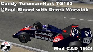 F1C Candy Toleman MotorsportHart TG183 Paul Ricard with Derek Warwick  Mod CampD 1983 [upl. by Gonyea]