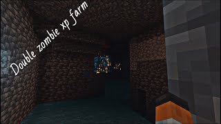 I made my FIRST double zombie XP farm Blues survival world ep 8 Let’s play Minecraft 121 [upl. by Ainotna]