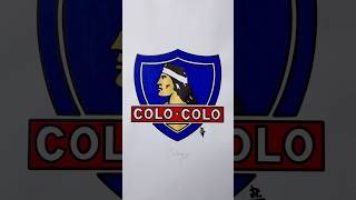 Deportivo ColoColo colocolo chile futbol futebol asmr dibujo libertadores satisfying [upl. by Yrovi]