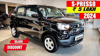 Maruti SPresso New Model 2024 सिर्फ़ ₹5 लाख Maruti S Presso Review Hindi [upl. by Anomis]