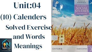 Unit410 calendar Solved exercise and words meanings Oxford social studies class 3 LWN1122 [upl. by Nnyleuqcaj547]