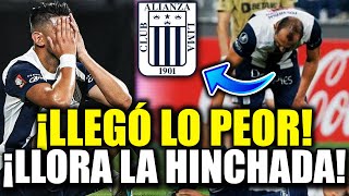 🚨 ¡LO ULTIMO SE CONFIRMÓ LA PEOR NOTICIA en ALIANZA LIMA LO LLORA LA HINCHADA [upl. by Retsam254]