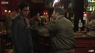 EastEnders  Masood Chucks His Drink At Tamwar 4th February 2014 [upl. by Nitsirk]