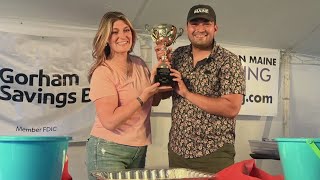 NEWS CENTER Maine wins clam shucking contest [upl. by Ahsinaw216]