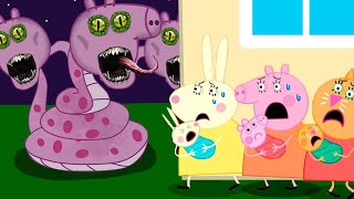 Zombie Apocalypse Snake Zombies Appear At The Laboratory   Peppa Pig Fuuny Animation [upl. by Enialb]