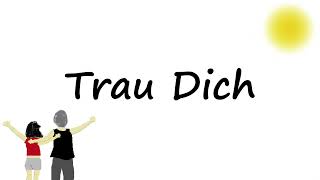 Berge  Trau Dich Lyrics video  with English [upl. by Enirehtahc]