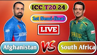 South Africa vs Afghanistan Semi Final 1  Live Live match Today AFG vs SA  T20 WC 2024 [upl. by Britni504]