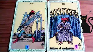 Combinaciones tarot con el SIETE de ESPADAS  ARCANOS MENORES DE COPAS Por TARA [upl. by Ispep]