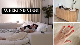 WEEKEND VLOG  New home decor Date night at home amp DIY SNS dip nails [upl. by Melisse804]